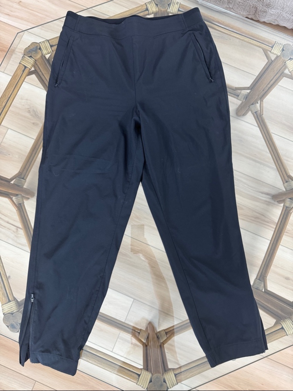 Athleta Black Zip-Hem Track Pants